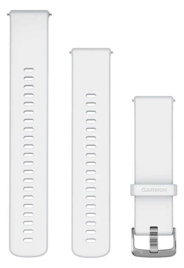 Garmin Schnellwechsel Ersatzarmband 22mm Silikon whitestone/silver
