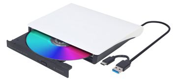 Gembird DVW EXT SLIM DVD-USB-031 white USB-C&3.1 DVD CD - DVD-Brenner - CD: 24x von LumaTech