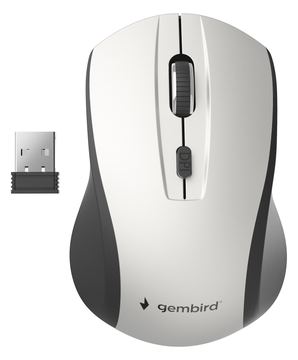 Gembird MUSW-4B-02-BS - Maus - optisch - 4 Tasten - kabellos - 2.4 GHz - kabelloser Empfänger (USB) von LumaTech