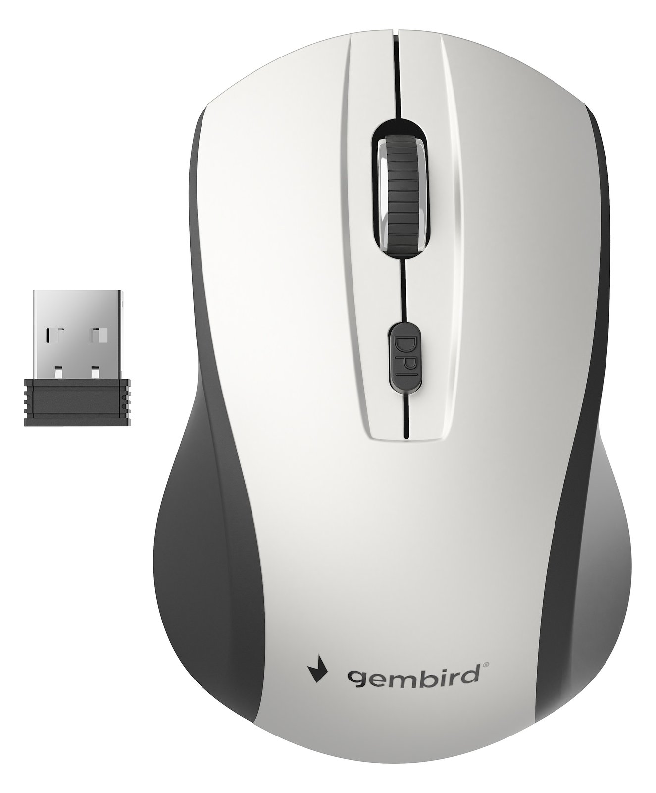 Gembird MUSW-4B-02-BS - Maus - optisch - 4 Tasten - kabellos - 2.4 GHz - kabelloser Empfänger (USB)