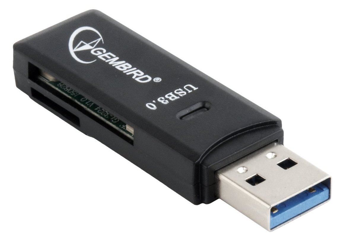 Gembird UHB-CR3-01 - Speicherstick (MS) - MicroSDXC - MiniSDHC - SD - SDHC - SDXC - Schwarz - USB - 17 mm - 60 mm