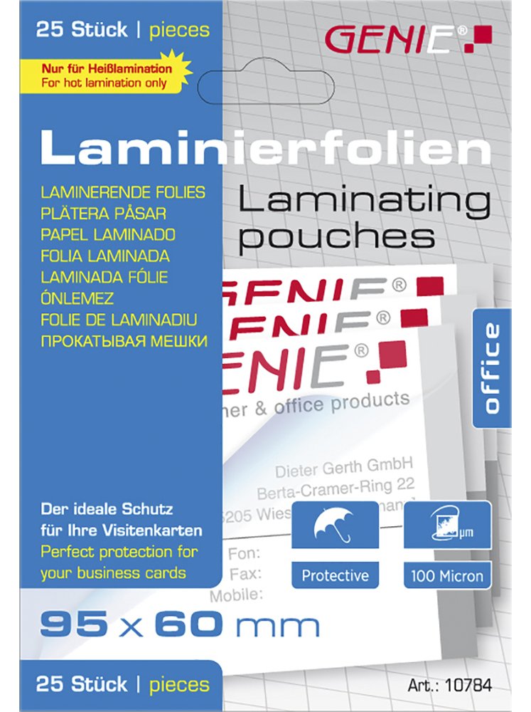 Genie 10784 - Transparent - Glänzend - 95 x 60mm - 60 mm - 95 mm - 5 mm
