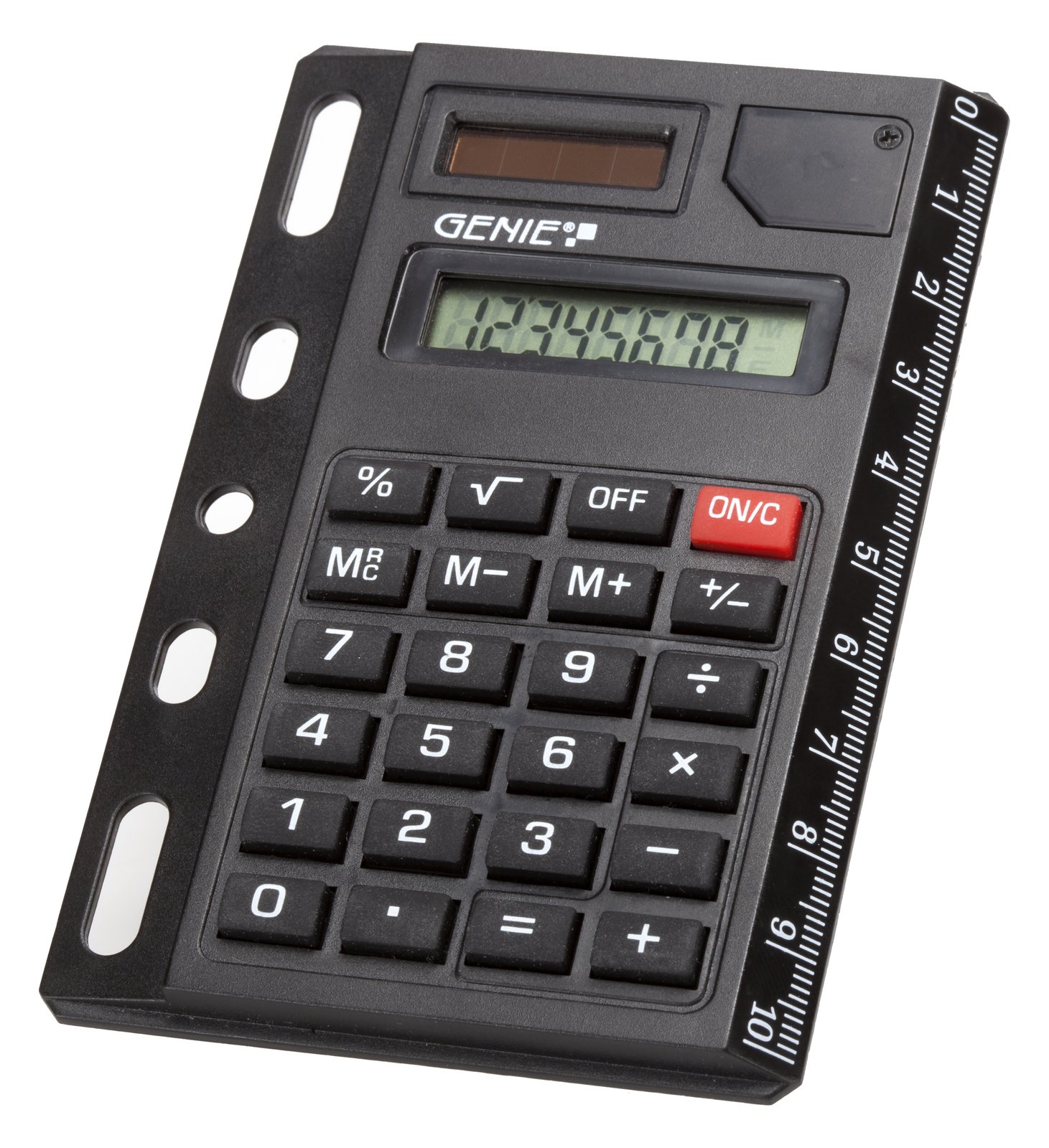 Genie 325 - Tasche - Einfacher Taschenrechner - 8 Ziffern - 1 Zeilen - Batterie/Solar - Schwarz