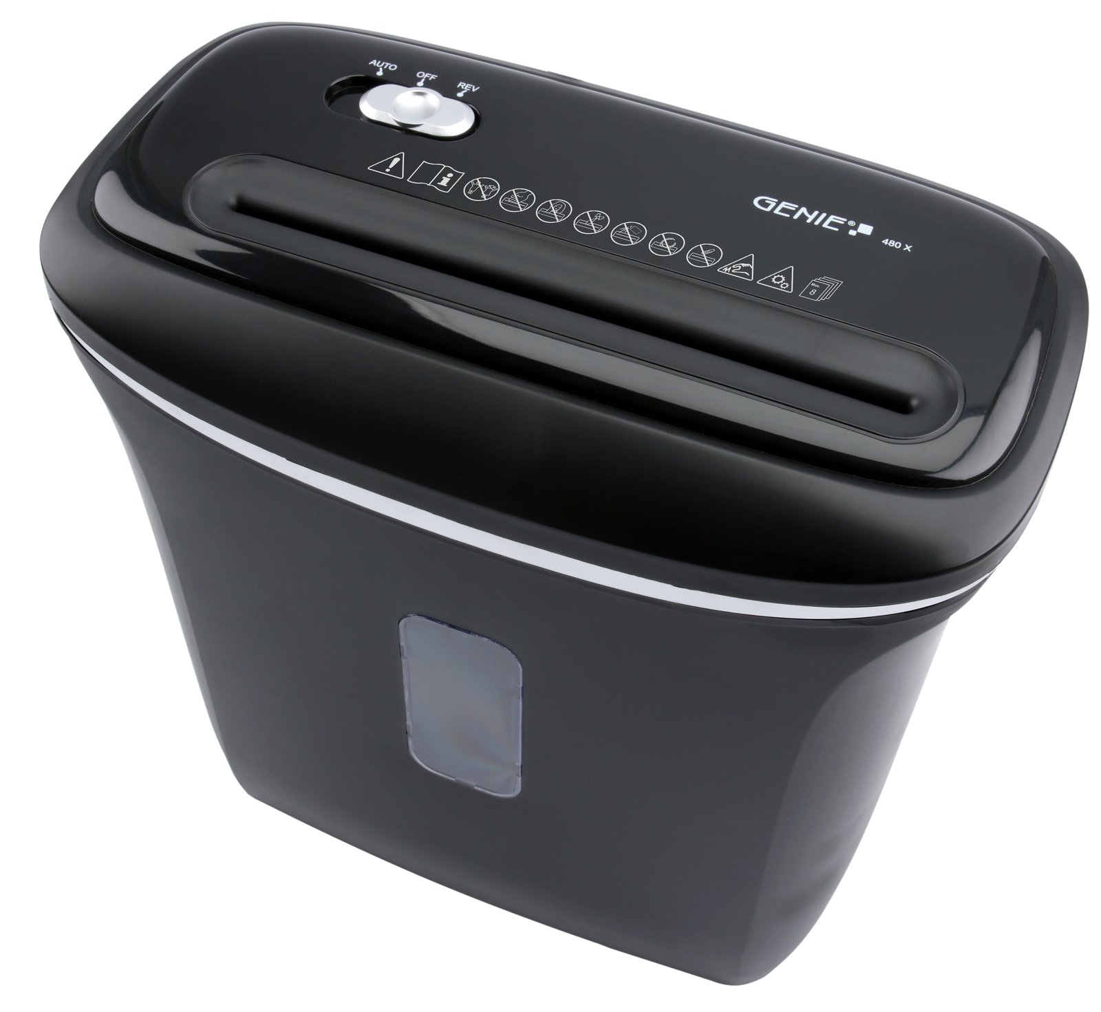 Genie 480 X - Kreuzschreddern - 4 x 35 mm - 8 Blätter - 72 dB - Schwarz - 322 mm