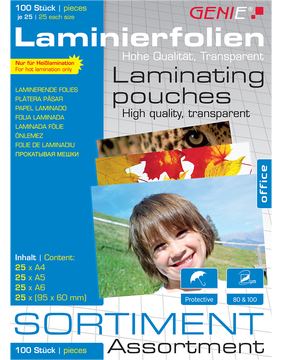 Genie Sortimentspack (sortiert) 100 Stück - Transparent - Thermodruck - 0,08 mm - 216 mm - 303 mm - 650 g von LumaTech