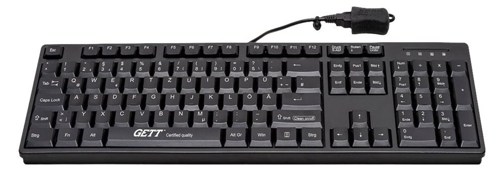 GETT CleanType Easy Basic - Tastatur - USB - TL: Deutsch, QWERTZ