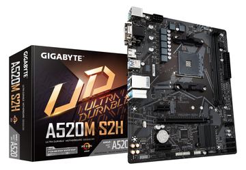 Gigabyte A520M S2H - 1.0 - Motherboard - micro ATX - Socket AM4 - AMD A520 Chipsatz - USB 3.2 Gen 1 - Gigabit LAN von LumaTech