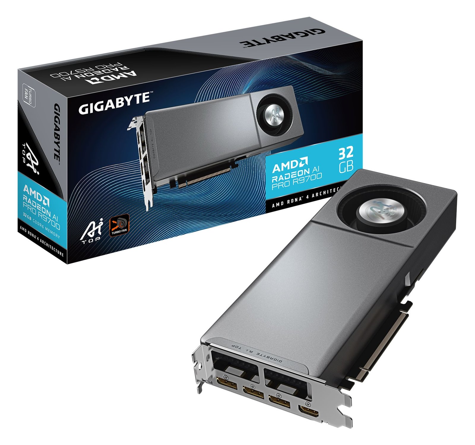 Gigabyte AI TOP - Rev 1 - Grafikkarte - Radeon AI PRO R9700