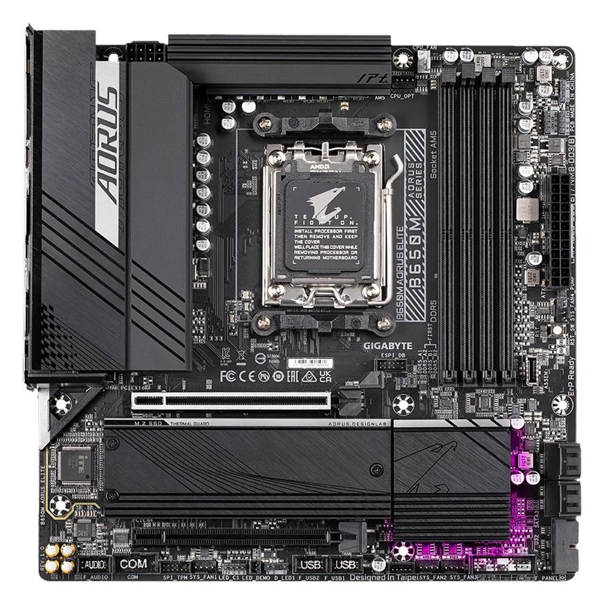 Gigabyte AORUS B650M ELITE - 1.0 - Motherboard - micro ATX - Socket AM5 - AMD B650 Chipsatz - USB 3.2 Gen 2…