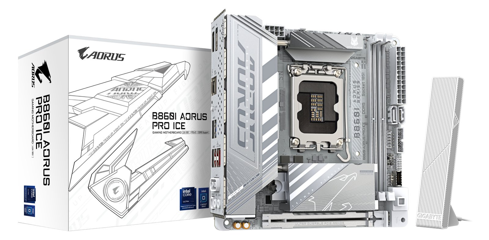 Gigabyte AORUS B860I PRO ICE - Motherboard - Mini-ITX - LGA1851-Sockel - B860 Chipsatz - USB4, USB-C 3.2 Gen2