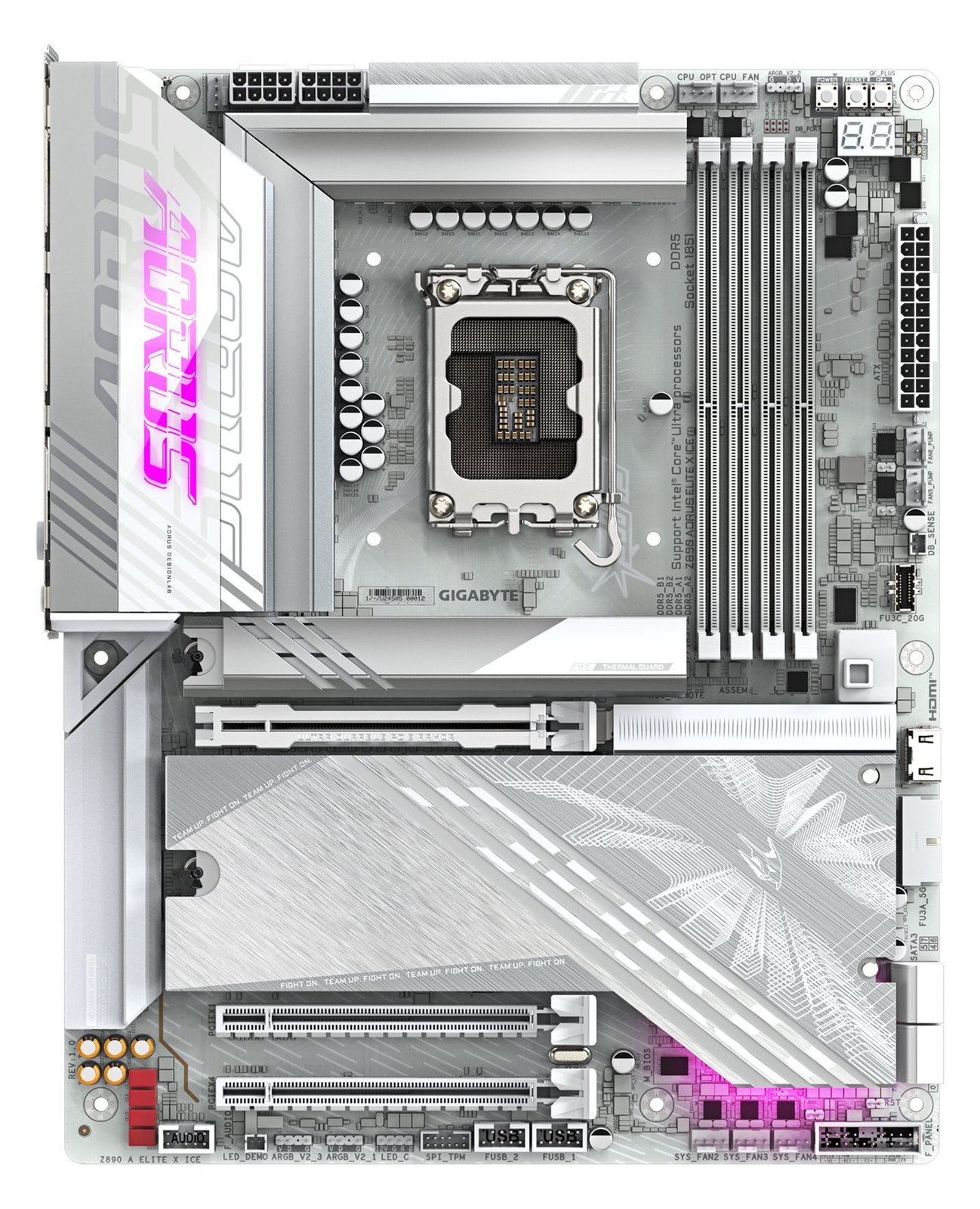 Gigabyte AORUS Z890 ELITE X ICE - Motherboard - ATX - LGA1851-Sockel - Z890 Chipsatz - USB4, USB-C 3.2 Gen 2x2