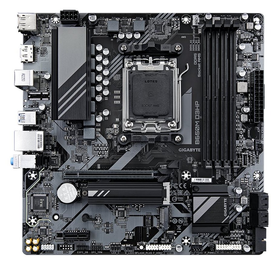 Gigabyte B650M D3HP (B650,AM5,mATX,DDR5) - AMD Sockel AM5 (Ryzen Zen4)