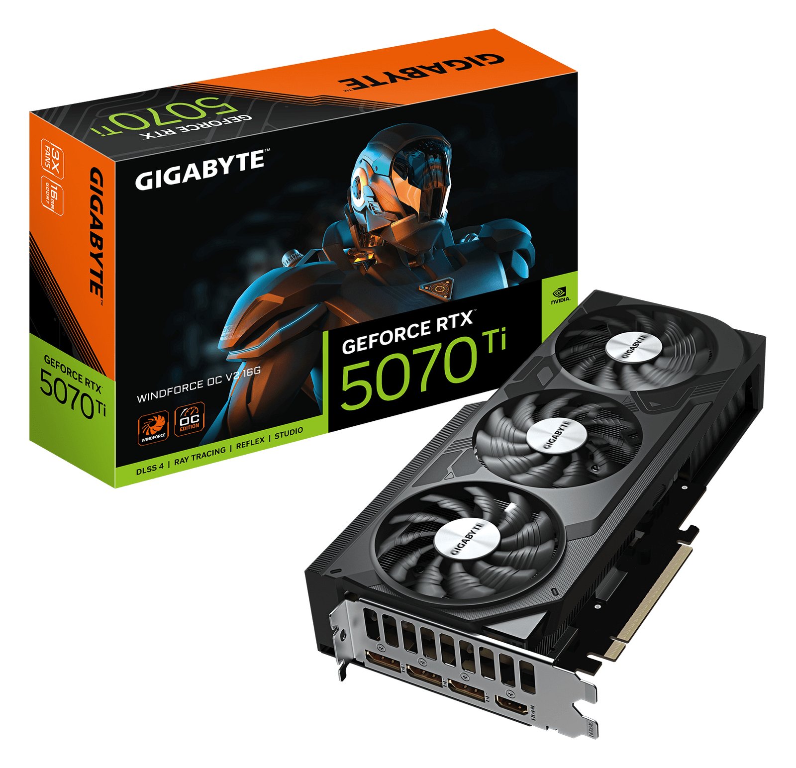 Gigabyte GeForce RTX 5070 Ti Windforce OC V2 - Grafikkarte - PCI-Express