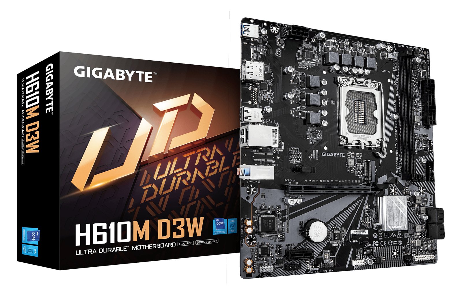 Gigabyte H610M D3W H610 S1700 mATX DDR5 - Mainboard - Intel Sockel 1700 (Core i)