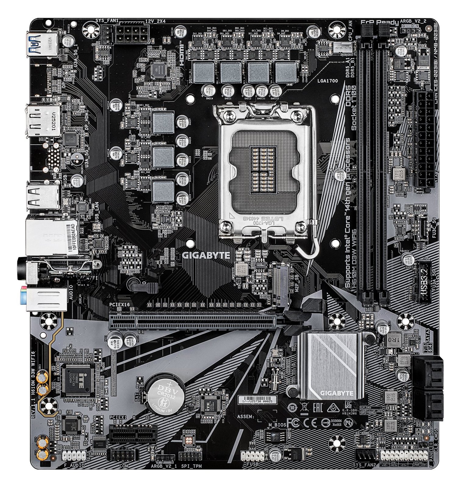 Gigabyte H610M D3W WF6 H610 S1700 mATX DDR5 - Mainboard - Intel Sockel 1700 (Core i)