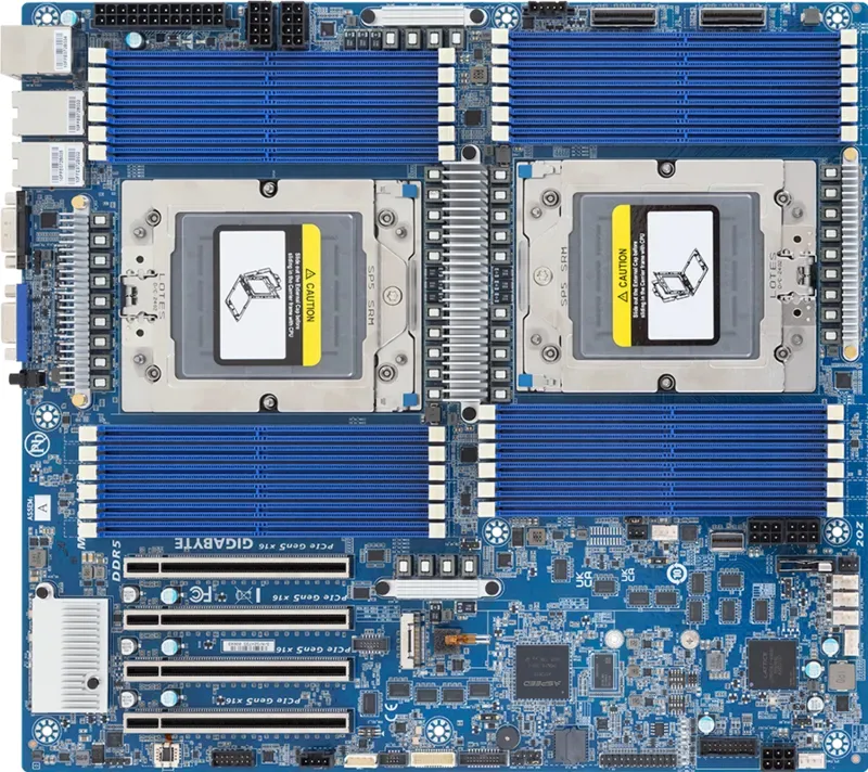 Gigabyte MZ73-LM2 - 3.X - Motherboard - E-ATX - 2 x LGA6096 Socket, Ansicht 3