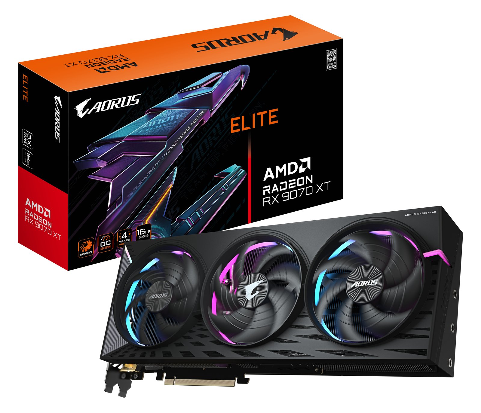Gigabyte Radeon RX 9070 XT Aores Elite 16 GB - PCI - 16.384 MB