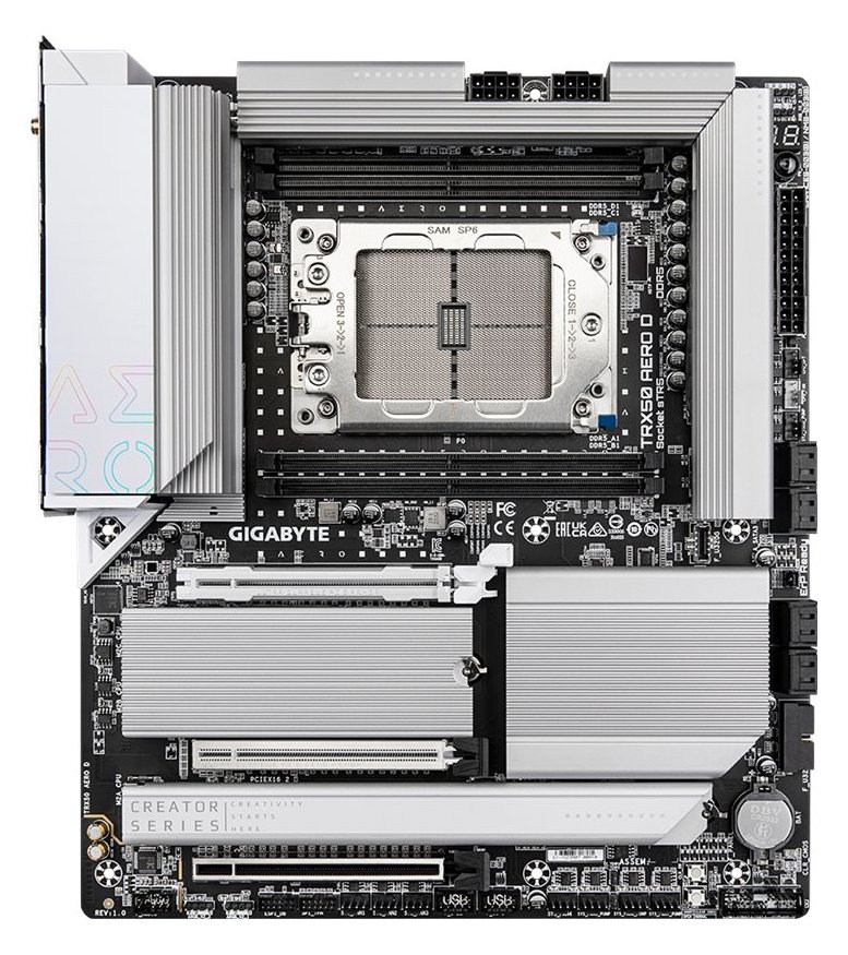 Gigabyte TRX50 AERO D - 1.0 - Motherboard - E-ATX - Socket sTR5 - AMD TRX50 Chipsatz - USB 3.2 Gen 1, USB 3.2 Gen 2