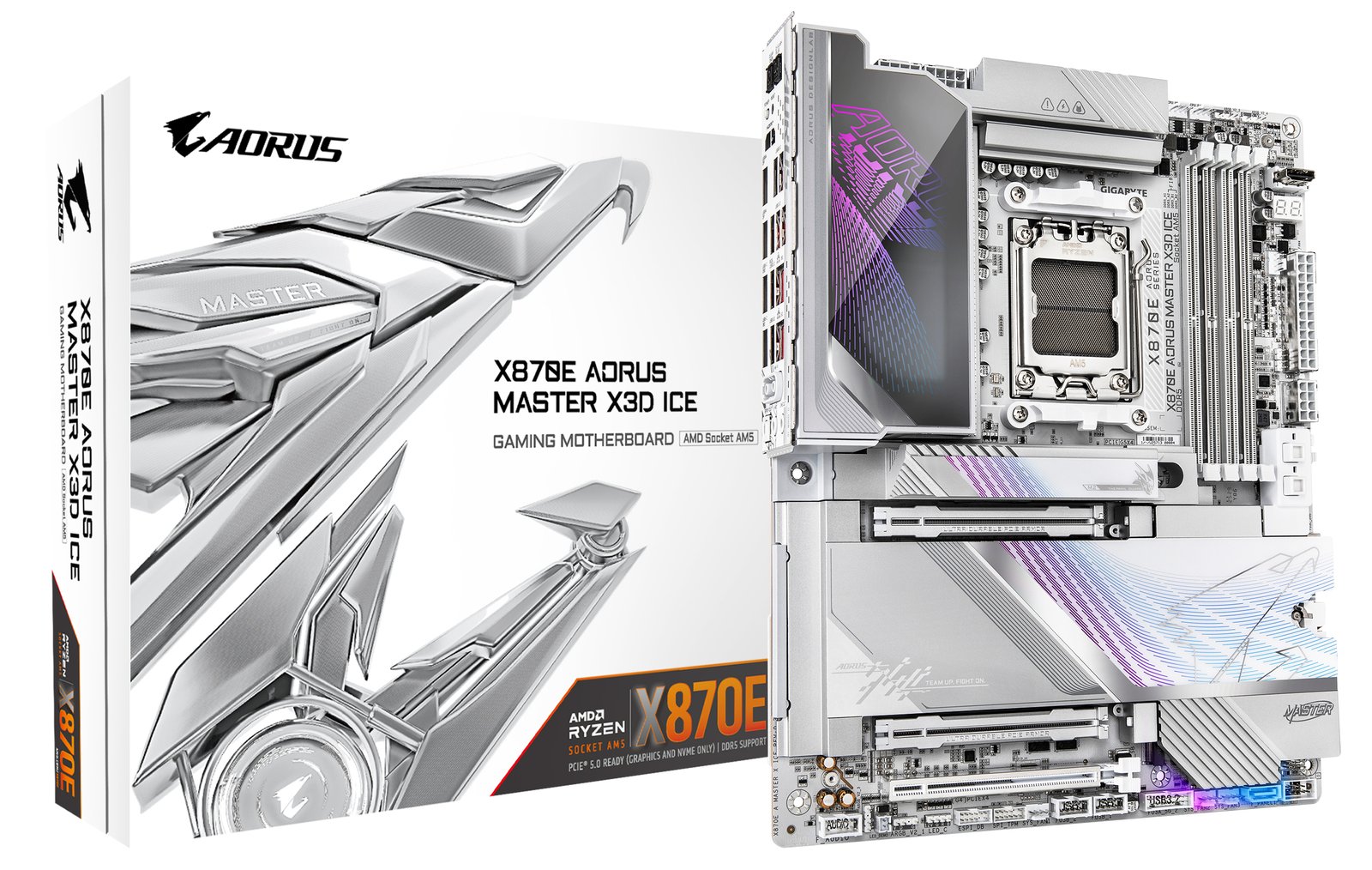 Gigabyte X870E A MASTER X ICE AM5 - Mainboard - AMD Sockel AM5 (Ryzen Zen4) - ATX