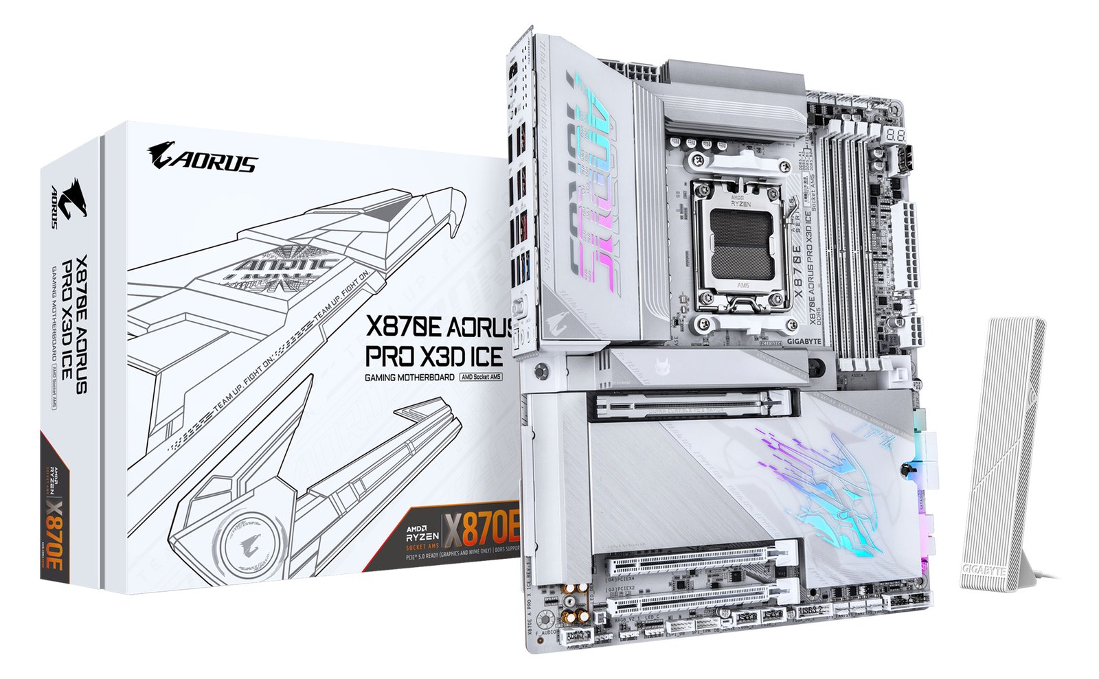 Gigabyte X870E A PRO X ICE AM5 - Mainboard - AMD Sockel AM5 (Ryzen Zen4) - ATX