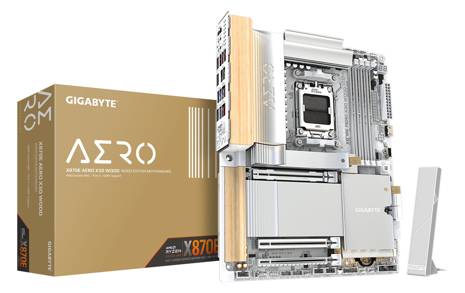 Gigabyte X870E AERO X WOOD X870E AM5 ATX DDR5 - Mainboard - AMD Sockel AM5 (Ryzen Zen4)