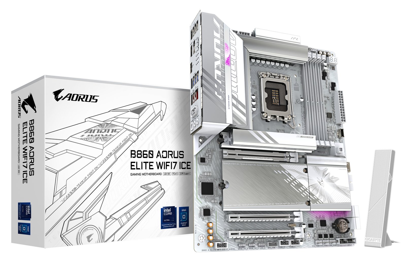 Gigabyte AORUS B860 ELITE WIFI7 ICE - Motherboard - ATX - LGA1851-Sockel - B860 Chipsatz