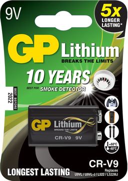 Gold Peak Industries GP CR-9V - Batterie 9V - Li - 800 mAh von LumaTech