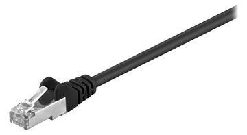 Goobay - Patch-Kabel - RJ-45 (M) zu RJ-45 (M) - 3 m - SF/UTP - CAT 5e - geformt - ohne Haken - Schwarz von LumaTech