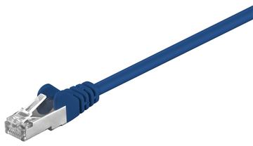 Goobay - Patch-Kabel - RJ-45 (M) zu RJ-45 (M) - 50 cm - SF/UTP - CAT 5e - geformt - ohne Haken - Blau von LumaTech