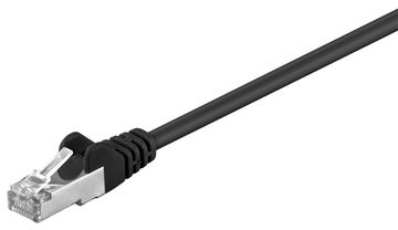 Goobay - Patch-Kabel - RJ-45 (M) zu RJ-45 (M) - 7.5 m - SF/UTP - CAT 5e - geformt - ohne Haken - Schwarz von LumaTech