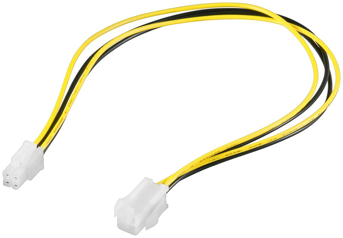 Goobay - Spannungsversorgungs-Verlängerungskabel - Netzstecker P4 (W)