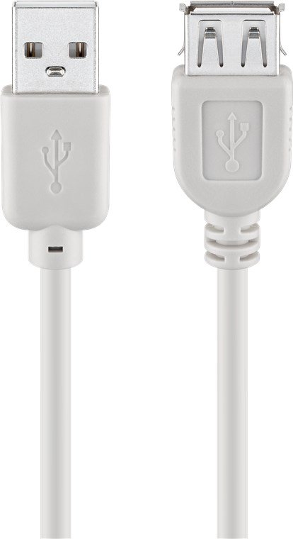 Goobay 68717 - 5 m - USB A - USB A - USB 2.0 - Männlich/Weiblich - Grau