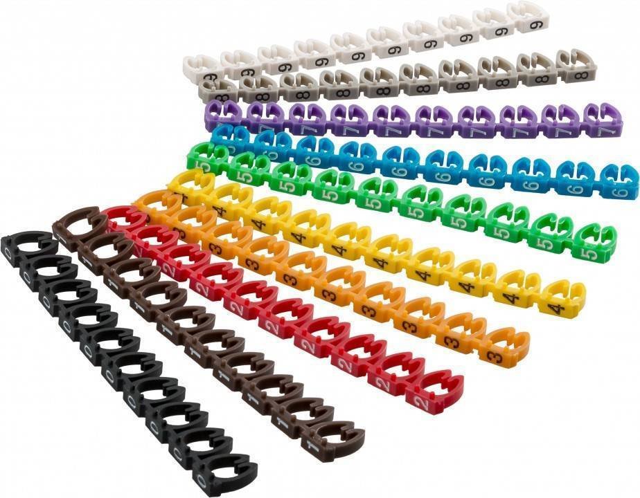 Goobay 72515 - Mehrfarbig - PVC - 100 Stück(e) - Schwarz/Weiß - 5,6 - 7,4 mm