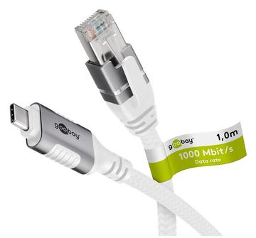 Goobay Ethernet-Kabel USB-C 3.1 auf RJ45 2 m - verbindet Router Modem oder - Modem - 1.000 Mbps von LumaTech