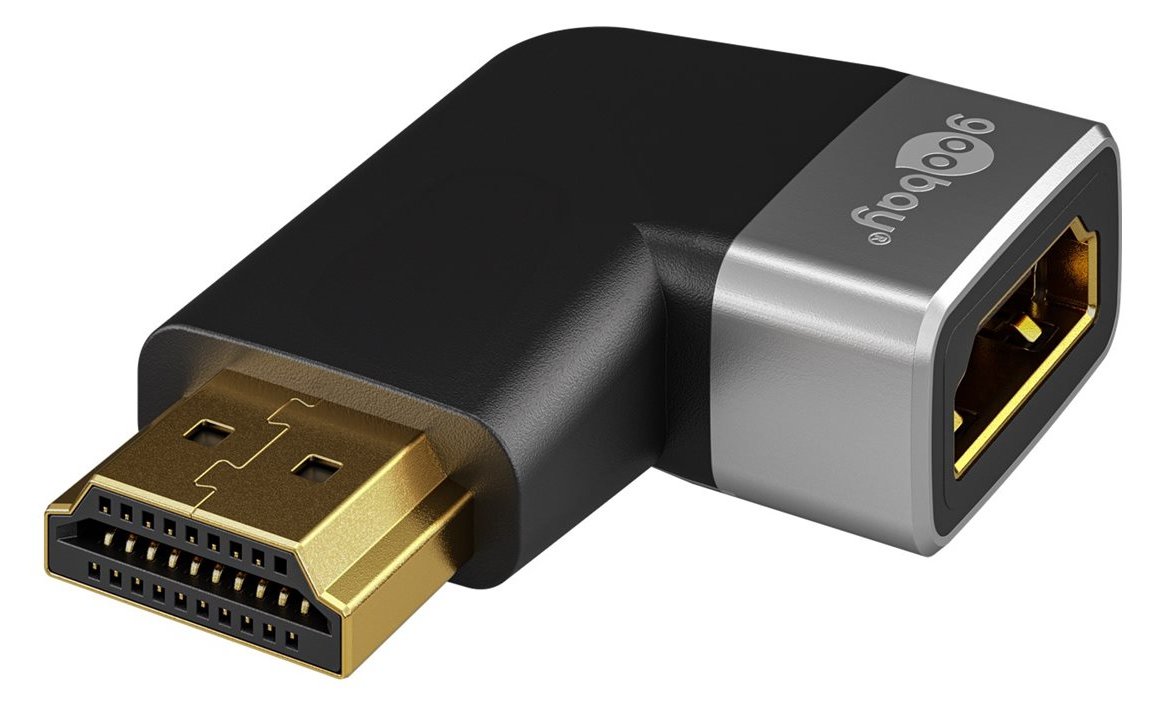 Goobay HDMI Angled Adapter 270° Horizontal 8K a 60 Hz - Adapter - Digital/Display/Video