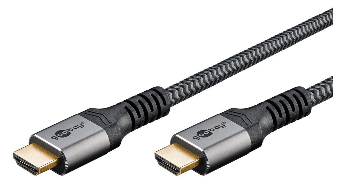 Goobay High-Speed-HDMI -Kabel mit Ethernet 2 m Sharkskin Grey - HDMI -Stecker Typ A>