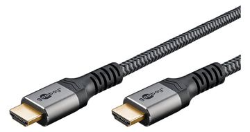 Goobay High-Speed-HDMI -Kabel mit Ethernet 3 m Sharkskin Grey - HDMI -Stecker Typ A> von LumaTech