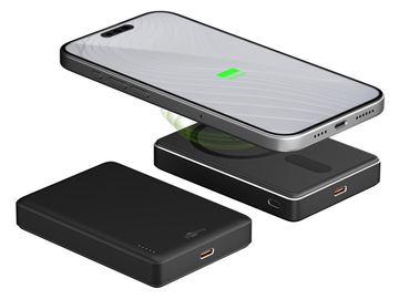 Goobay Magnetische Wireless Powerbank 10.000 mAh - haftet magnetisch an der Handyrückseite - Akku von LumaTech
