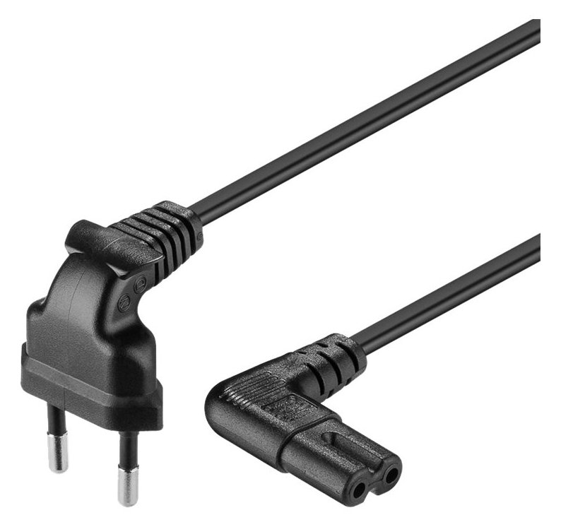 Goobay NK 104 S - Stromkabel - IEC 60320 C7 bis Eurostecker (M)