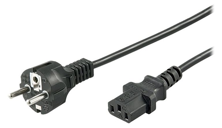 Goobay NK 106 S - Stromkabel - power IEC 60320 C13 zu CEE 7/7 (M)