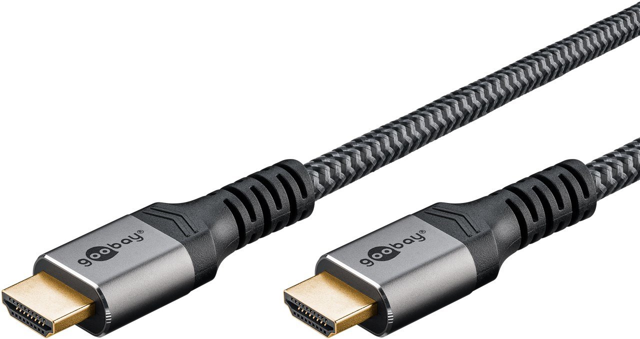 Goobay Ultra High-Speed HDMI -Kabel 0.5 m Sharkskin Grey - -Stecker Typ A>