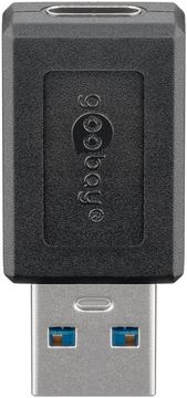 Goobay USB 3.0 SuperSpeed Adapter auf USB-C - schwarz - USB C - USB A - Schwarz von LumaTech