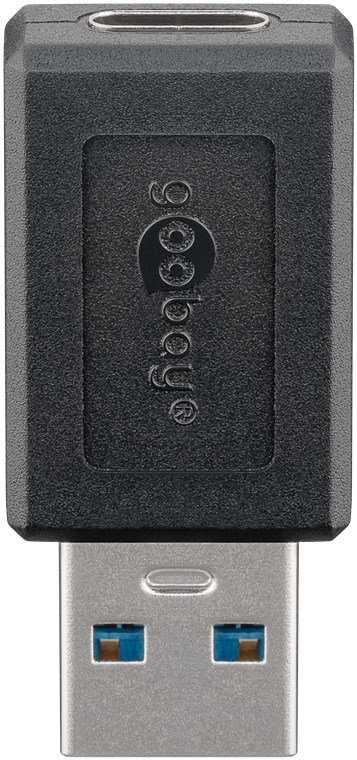 Goobay USB 3.0 SuperSpeed Adapter auf USB-C - schwarz - USB C - USB A - Schwarz