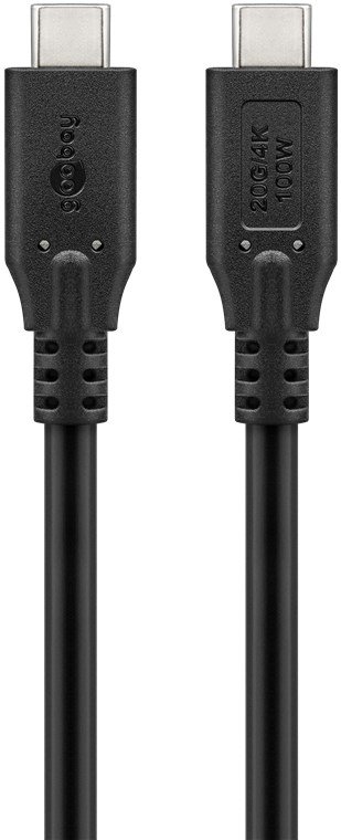 Goobay USB-C -Kabel USB4 100 W 20 Gbit/s Power Delivery 1 m - -Stecker> - Kabel - Digital/Daten