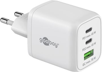 Goobay USB-C PD Multiport-Schnellladegerät 65 W weiß 64754 von LumaTech