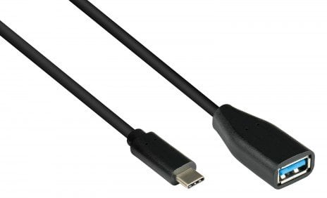 Good Connections 2811-OTG - 0,1 m - USB C - USB A - USB 3.2 Gen 1 (3.1 Gen 1) - 5 Gbit/s - Schwarz