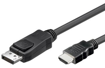 Good Connections Anschlusskabel DisplayPort 1.2 an HDMI - 24K vergoldete Kontakte - OFC - schwarz - 5m von LumaTech