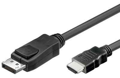 Good Connections Anschlusskabel DisplayPort 1.2 an HDMI - 24K vergoldete Kontakte - OFC - schwarz - 5m von LumaTech