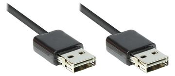 Good Connections Anschlusskabel USB 2.0 High-Speed EASY A Stecker an EASY A Stecker - schwarz - 3m von LumaTech