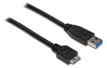 Good Connections Anschlusskabel USB 3.0 Stecker A an Stecker Micro B - schwarz - 0,2m von LumaTech